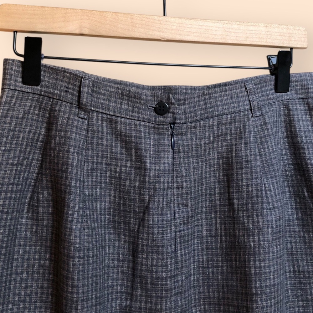 Vintage 90s Barry Bricken Sport Blazer & Skirt Suit Set Grey Plaid Women 4/10 - Picture 15 of 16